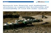 Research into financial and Institutional structures to ... · 3.3 Functionality and sustainability of water supply systems 21 3.3.1 Sustainability indicators 21 3.3.2 Approaches