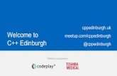meetup.com/cppedinburgh C++ Edinburgh cppedinburgh.uk ...cppedinburgh.uk/slides/201708-intro.pdf · Agenda Intro and C++ Update Minimal RPC framework with modern C++ — Rui Figueira,