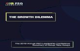 THE GROWTH DILEMMA - PEO Leadershippeo-leadership.com/wp-content/uploads/2019/11/Finalized-Summari… · TOP INSIGHTS • Growth and comfort never co-exist • Have a beginner’s