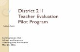 District 211 Teacher Evaluation Pilot Programfile... · Sept 2010 Goals are Finalized (Oct 30) Goal Progress Reviewed (April 15) Summative Evaluation (May 30) Principals Suggest Change