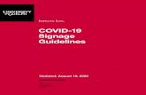 COVID-19 Signage Guidelines · 2 COVID-19 Signage Guidelines As U of G prepares for an increasing return of faculty, staff and students on our campuses and in our research stations,