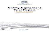 Safety equipment trial report - Australian Maritime Safety Authority · 2019. 3. 7. · The safety equipment trial assessed a range of inflatable Personal Flotation Devices (PFDs)