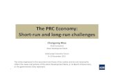 The PRC Economy: Short-run and long-run challengesbruegel.org/wp-content/uploads/imported/events/...Slowdown in export and import growth 60 80 100 Exports Imports ... • Raised from