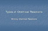 Types of Chemical Reactions - Honors Chemistry...Decomposition Reactions Types of decomposition reactions: Metal chlorates decompose into chlorides and oxygen when heated. 2KClO 3