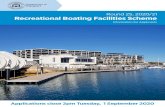 Recreational Boating Facilities Scheme - Round 25, 2020/21 · Round 25, 2020/21 Recreational Boating Facilities Scheme Information for Applicants Applications close 2pm Tuesday, 1