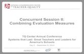 Concurrent Session II: Combining Evaluation Measures Evaluation... · Metric! Indiv. Score! Weight! Final, Ra6ng! Classroom!Observaons! 88% 25% 0.22 ... scoring methodology by Dec.