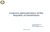 Customs administration of the Republic of Kazakhstan · Талдыкорган Павлодар Караганда стана Кокшетау Петропавловск Костанай
