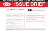 CENTRE FOR LAND WARFARE STUDIES ISSUE BRIEF · Kashmir with the rest of India (then undivided). Known as the Jhelum Valley road,1 it also shares the distinction to be the first paved