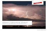 When Lightning Strikes - DEHN · 200,000 partial lightning strikes may occur. Annually, more than 95% of all lightning flashes occur during the thunderstorm months May to September.