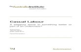 Casual Labour - The Australia Institute · Household, Income and Labour Dynamics in Australia (HILDA) data.11 However, turnover can be approached indirectly. The labour market figures