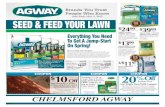 Sale Ends May 3, 2015 SEED & FEED YOUR LAWNassets.newmediaretailer.com/213000/213338/clemsford_15_0002.pdfAgway Natural Organic Lawn Food Great for fertilizing lawns, gardens, trees