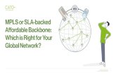 MPLS or SLA-backed Affordable Backbone: Which is Right ......MPLS or SLA-backed Affordable Backbone 2 The uture of SD-WAN. Today. Global Backbones: Why the Internet Isn’t Enough.