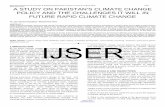 A STUDY ON PAKISTAN’S CLIMATE CHANGE POLICY AND THE ... · future. Pakistan is a developing country that has been severely hit by climate change affects in some last year’s Although