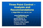 Three Point Control Analysis and RecommendationsC 9 13 12.ppt · Three Point ControlThree Point Control – Analysis and J Nigel Ellis Ph D CSP PE CPE Recommendations J. Nigel Ellis