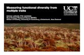 Measuring functional diversity from multiple traitsbio.mq.edu.au/research/groups/comparative/ESA2008/Laliberte_post… · Measuring functional diversity from multiple traits Etienne