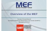 Overview of the MEF - EANTC · 2008. 7. 3. · Overview of the MEF Carsten Rossenhoevel ... Bringing vastly extended scalability for business and residential users Wireless Backhaul