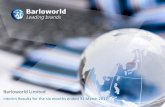 Barloworld Limited Results...Barloworld Limited Interim Results for the six months ended 31 March 2017 14 Debt maturity profile Total interest bearing debt (Rm) Total Short-term Long-term