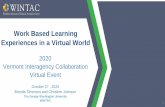 Work Based Learning Experiences in a Virtual World · 2020. 10. 6. · What TA Centers Have Learned From States 1. Work based learning experiences are most effective when developed