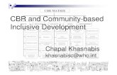 CBR and Community-based Inclusive Development · CBR Matrix ¾The CBR Matrix focuses primarily on meeting basic needs and then impairment specific needs. ¾Special focus needs to