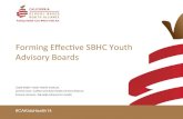 Forming(Eﬀec-ve(SBHC(Youth( Advisory(Boards(cshca-wpengine.netdna-ssl.com/wp-content/uploads/2014/03/...• Lloyd Nadal?((lloyd.nadal@cdpha.ca.gov( • SimoneJohnson simonecjohnson@gmail.com(#CAKidsHealth14