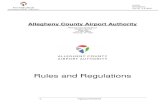 Allegheny County Airport Authority · 2020. 4. 8. · International Airport and Allegheny County Airport. Scope: These Rules and Regulations, as enacted by the Board of the Allegheny