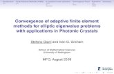 Convergence of adaptive finite element methods for elliptic … · 2018. 6. 14. · Figotin & Goren (2001), Johnson & Joannopoulos (2002), Ammari & Santosa (2004), Joannopoulos, Johnson,
