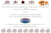 New Uberoi Foundation Fellowship for Teaching Dharmic Traditions · 2018. 12. 10. · Hinduism Sikhism Jainism Buddhism General outline of the program Monday, August 16, 2010: Training