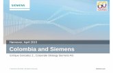 Colombia and Siemens Handout - Lateinamerika Verein · Infrastructure invest-Electrification Market growth: ~2-3% ment needs of urban agglomerations Demographic change Decentralized