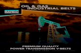 OIL & GAS INDUSTRIAL BELTS - Bando USA · All Bando V-belts are oil, heat and ozone resistant to protect the belts’ inner components for maximum service life. Bando V-belts are