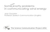 Some knotty problems v in communicating wind energy Jean ...home.eng.iastate.edu/~jdm/wesep594/GoodwinWESEP2015.pdf · A quick puzzle to test your problem-solving ... advantages and