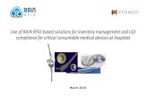 Use of RAIN RFID-based solutions for inventory management ......2019/03/05  · tag events using the VueTrack-RF infrastructure. Cloud & SaaS & IoT Hand-held RAIN RFID technology device