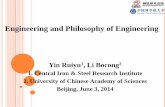 Engineering and Philosophy of Engineering · decision, planning, design, construction, running, management, etc. It thus is value-orientated. ... philosophy of engineering is an important