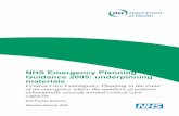 NHS Emergency Planning Guidance 2005: underpinning materials · 2010. 1. 30. · This material should be read in conjunction with the NHS Emergency Planning Guidance 2005. All material