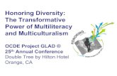 Honoring Diversity: The Transformative Power of ... · Honoring Diversity: The Transformative Power of Multiliteracy and Multiculturalism OCDE Project GLAD ® 25th Annual Conference