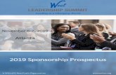 2019 Sponsorship Prospectus€¦ · 1 2019 Sponsorship Prospectus A 501(c)(3) Non-Profit Organization wnetonline.org November 6-7, 2019 Atlanta