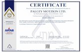 CERTIFICATE · 2019. 11. 24. · CERTIFICATE This is to certify that theInformation Security Management Systemof PALGEY MOTZKIN LTD. 12, Hachashmonaim St.,Kiriyat Motzkin,Israel Has