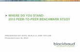 WHERE DO YOU STAND: 2013 PEER-TO-PEER BENCHMARK STUDYcustomer.convio.com/ServiceModules/webinars/june2014TR_bench… · 2013 PEER-TO-PEER BENCHMARK STUDY PRESENTED BY KATE SEALE &
