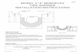 MODEL 1-6 MONOFLEX FIRE BARRIER INSTALLATION …€¦ · STEP 2 Cut the galvanized flanges to length and drill appropriate size holes with maximum spacing of 18". Install the flanges