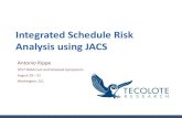 Integrated Schedule Risk Analysis using JACS · Integrated Schedule Risk Analysis using JACS Antonio Rippe 2017 NASA Cost and Schedule Symposium August 29 –31 Washington, D.C.