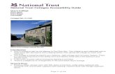 National Trust Cottages Access Statement...Entrance lobby, shower room with WC, stairs to first floor, under-stairs cupboard with consumer unit, and another cupboard with washing