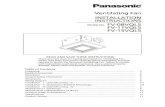 Panasonic WhisperLite Installation Instructions · panasonic bath fan, panasonic bathroom fan, panasonic bathroom fan installation instructions, FV-08VQL5, FV-11VQL5, FV-15VQL5 ...