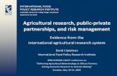 Supported by the CGIAR Agricultural research, public ... · leverage market access and marketing expertise. ... A potentially innovative institutional approach to both technology