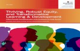 Thriving, Robust Equity, and Transformative Learning ... · 10 A Deep Dive into Individual and Collective Thriving 17 Aligned Conceptualizations: Thriving, Robust Equity and Transformative