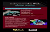 Entrepreneurship Week...Entrepreneurship Week September 28 – October 2, 2015 Uncover actions to lead without a title and discover your inner awesomeness! Session 5: Demonstrating