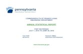 ANNUAL STATISTICAL REPORT...commonwealth of pennsylvania insurance department annual statistical report for the period july 1, 2015 to june 30, 2016 tom wolf teresa d. miller