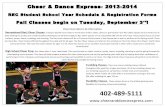 2013-2014 School Year Rec class schedule and form-Updatedcheerxpress.com/wp-content/uploads/2013/07/2013-2014...Cheer & Dance Express- 2013-2014 REC Student School Year Schedule &