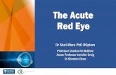 The Acute Red Eye · Scleritis versus episcleritis. Scleritis. Episcleritis. Scleritis • Relatively uncommon • Severe boring pain • Focal injection of deep scleral vessels Episcleritis