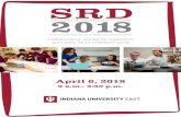SRD 2018 student research day - Indiana University East€¦ · Carlee Breanne McCulloch, Laurel, Indiana ... recipes and take pictures of meal preparation and the final entrees.