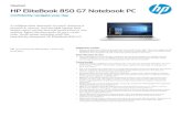 HP EliteBook 850 G7 Notebook PC · Dat a s h e e t HP EliteBook 850 G7 Notebook PC Confidently navigate your day A collaborative approach to work requires a power ful , secure, and