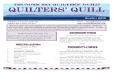 October 2016 - Quiltthunderbayquilters.org/.../uploads/2013/11/TBQG-Quill-October2016.… · 2016/2017 COMMITTEES Comfort Quilts: Pat Inch Guest Speaker / Teachers: Laura Cooke Hall